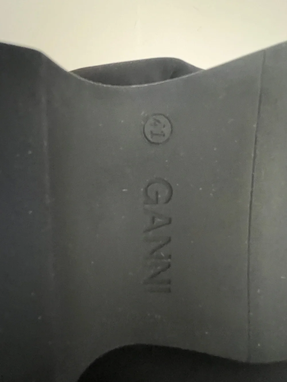 Ganni Black Platform Retro Thong Sandals Size 41